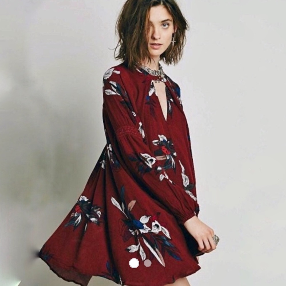 Free People electric orchid tunic